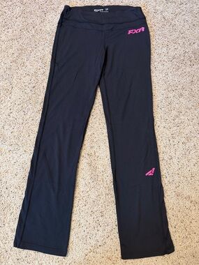 Womens FXR Black Active Pants with Pink Logo- small